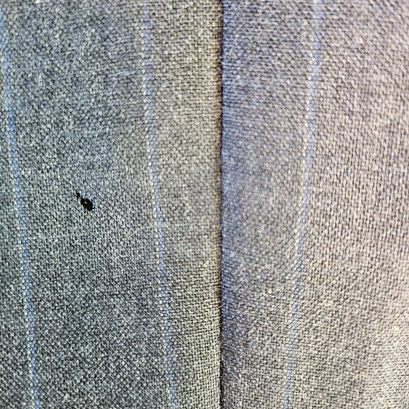 Vintage Burberry gray Pinstripe Womens Suit Medium Skirt & Blazer Set - Picture 11 of 13